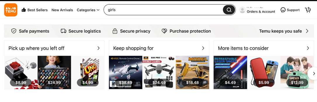 Temu玩具&游戏 爆款打造