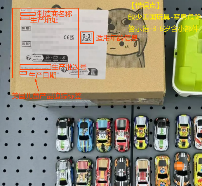 美国儿童玩具实物标签不合规案例解读