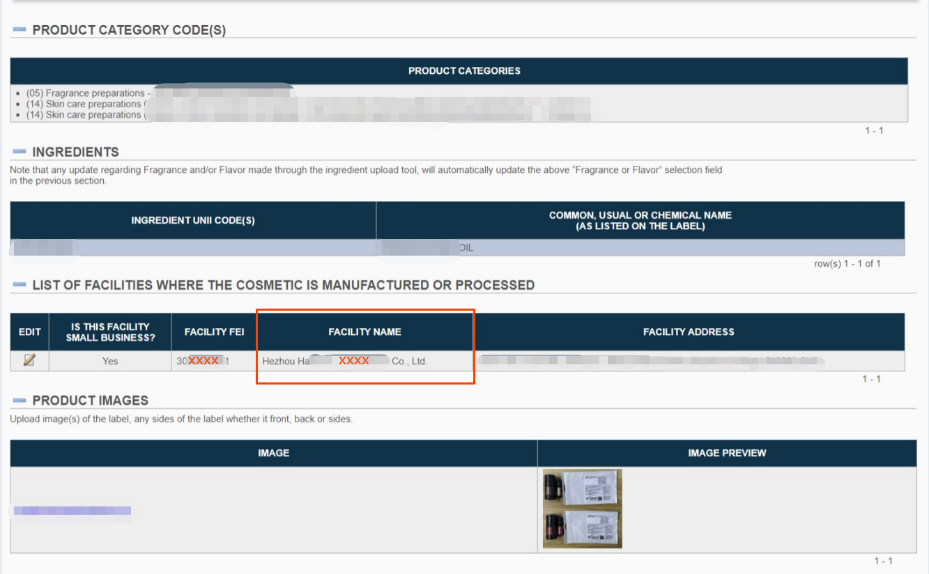 FDA-Cosmetic资质一致性问题不合规案例解读