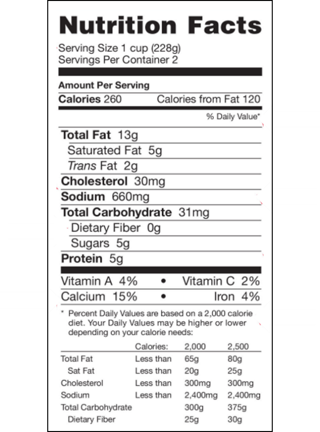 美国咖啡饮品类食品实物标签案例解读